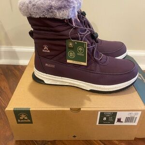 Kamik Stormy F youth Girls Juniors Women's Plum Winter Boots sz 8 Plum